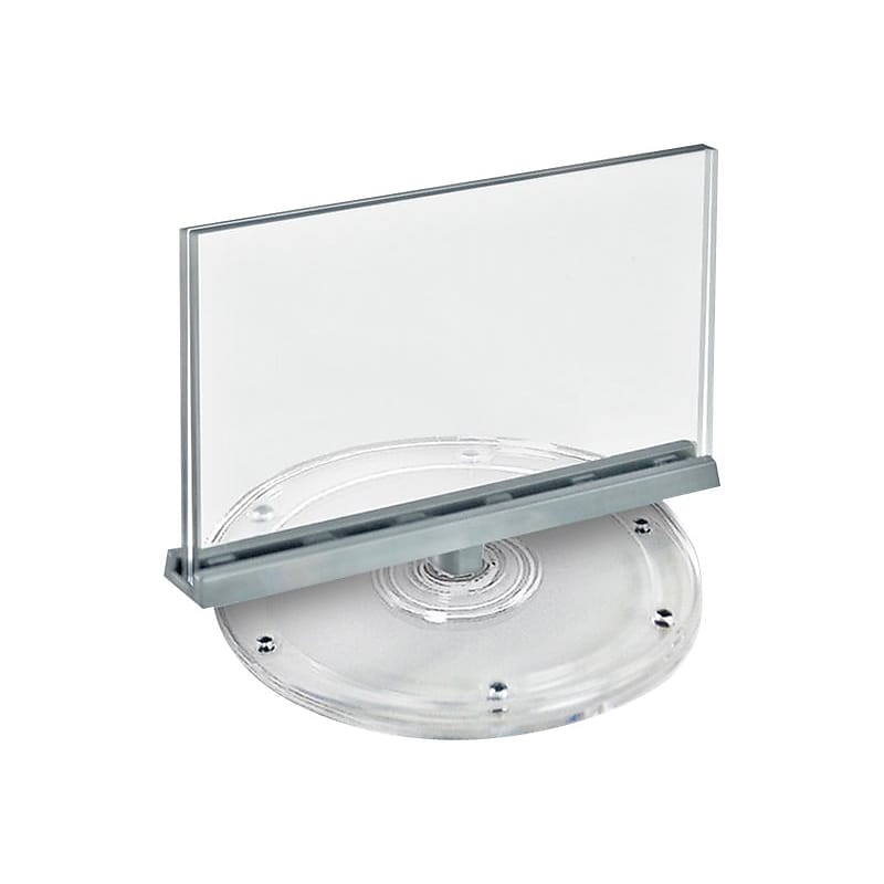 Azar Sign Holder, 8.5" x 5.5", Horizontal, Clear Acrylic, 2/Pack (108552) image 1