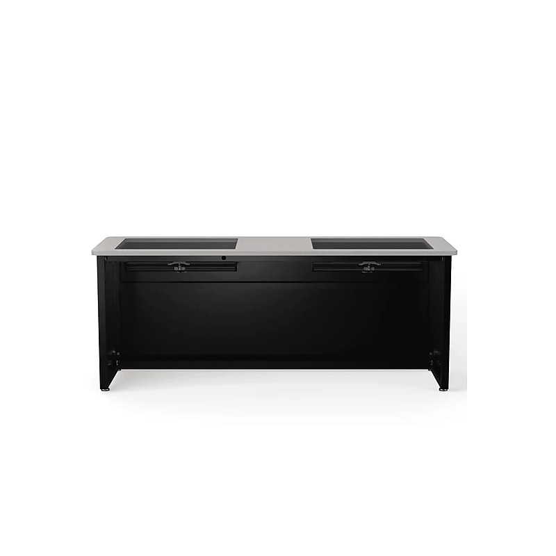 VersaDesk 72"W Downview Computer Desk, Grey/Black (DV7224-BG) image 1