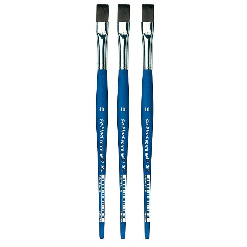 da Vinci FORTE BASIC Acrylic Synthetic Student Flat Brush, 3 /Pack (DVXVA39410-3) image 1