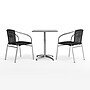 Flash Furniture Lila Indoor-Outdoor Table Set with 2 Chairs, 23.5" x 23.5", Aluminum/Black (TLH24SQ020BKCH2)~#|#~15C85848-F5CA-446F-BB8C7063191E53E1_sc7