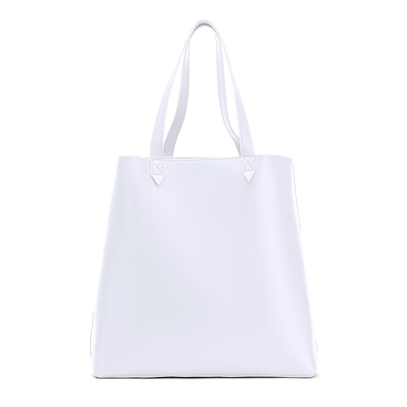 Francine Collections Made Easy Leather 15.6 Laptop Tote, White (FCTWHMADE) image 1
