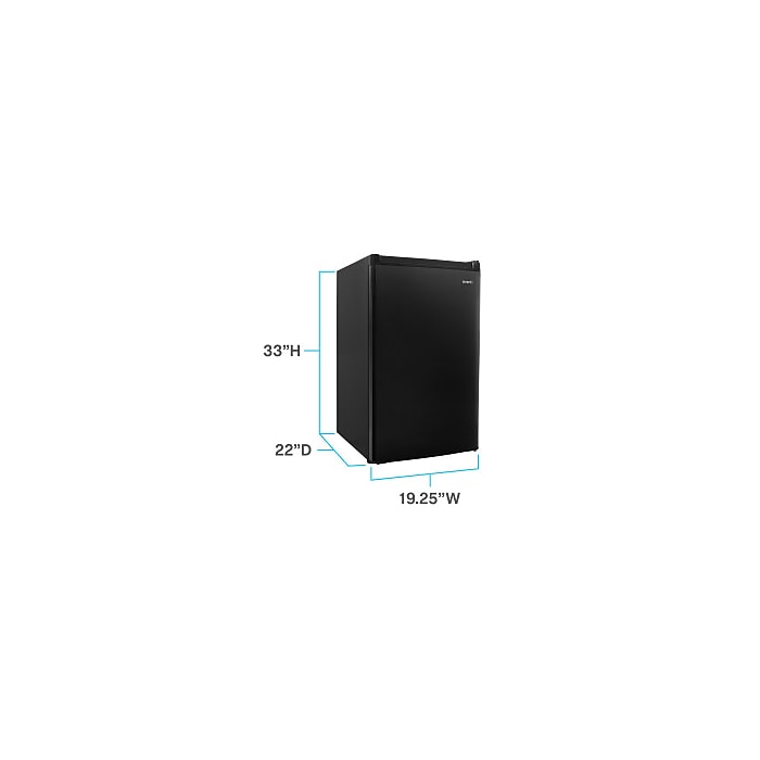 Avanti Recessed Door Handle Refrigerator, 4.4 Cu. Ft., Black