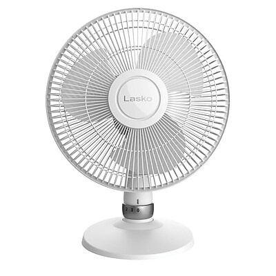 Lasko 12″ Oscillating Table Fan, 3-Speed, White (D12225) Sansujyuku sansujyuku.com
