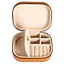 Household Essentials Small Vegan Leather Travel Jewelry Organizer Box, Caramel (HE1175)~#|#~15D6E7C7-B5C8-4810-B0E0E5ACDDE5B50B_sc7