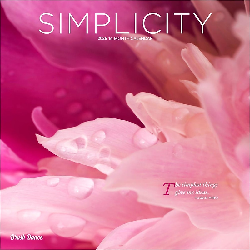 2026 Brush Dance Simplicity 12" x 12" Monthly Wall Calendar (9798330705627) image 1