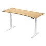 FlexiSpot E7 72"W Electric Adjustable Bamboo Top Standing Desk, White  (E7WCR7230LBZB)~#|#~15E370B1-707E-45DB-863D46DCF44AA979_sc7