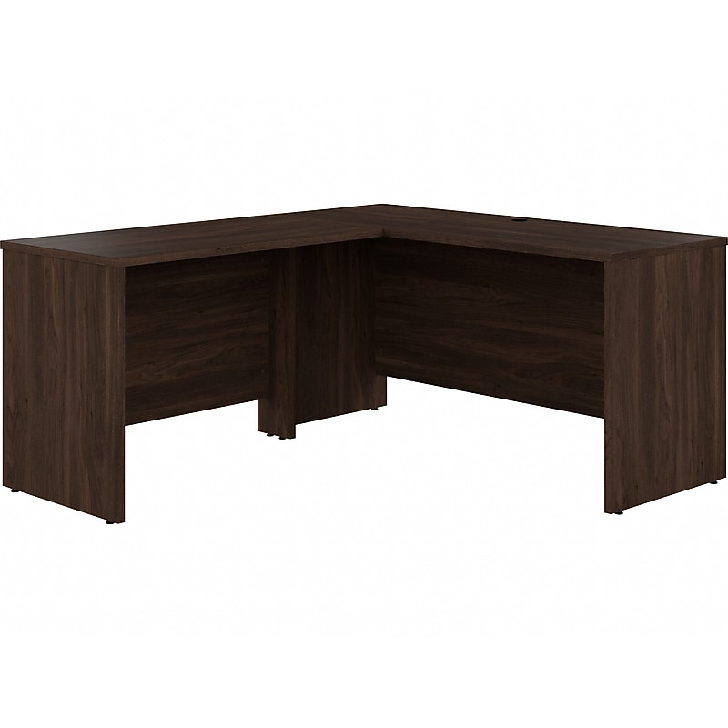 Bush Business Furniture Studio C 60"W L Shaped Desk with 42W Return, Black Walnut (STC051BW) image 1
