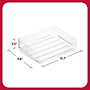 TRU RED Side Load Stackable Plastic Letter Tray, Clear (TR61975)~#|#~15E443E3-67CE-48CD-9F603F70B88DDA29_sc7