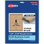 Avery Business Cards, 1-3/4" x 3-1/2", Matte Kraft Brown, 80/Pack (95286)~#|#~15E4C049-E01A-4F1C-9125BF4510B1A7C2_sc7