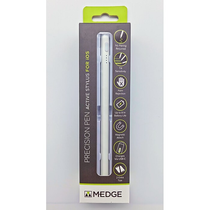 M-Edge Precision Active Stylus Pen for Apple iOS, White (TB1-SPP