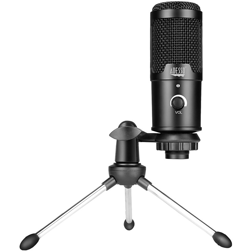 Adesso Xtream M4 Wired Noise‑Canceling Cardioid Condenser Microphone, Black (XTREAMM4) image 1