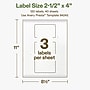 Avery Hemp Rectangle Laser/Inkjet Multipurpose Labels, 2-1/2" x 4", Off-White (120/Box)~#|#~15EED0CC-AE5F-41C6-A8FE50865818E46E_sc7