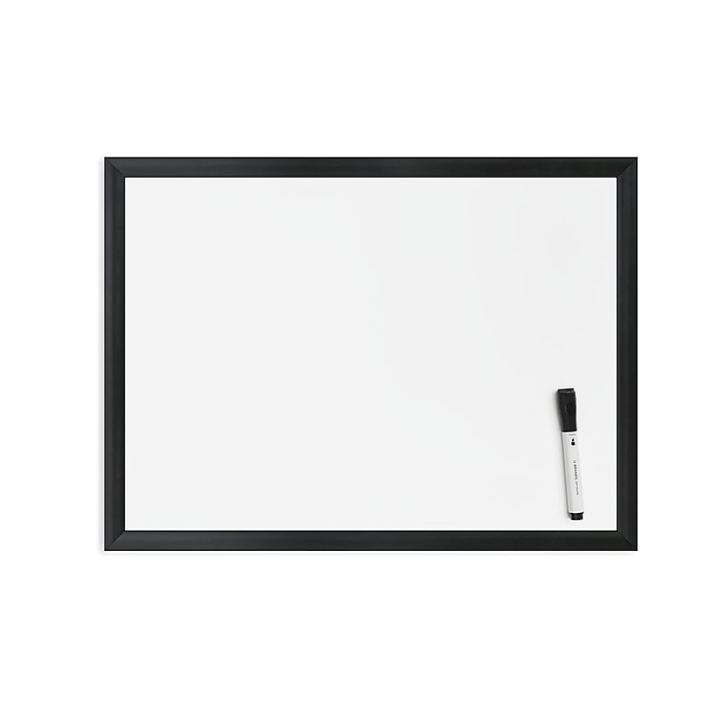 U Brands Magnetic Dry Erase Whiteboard, Black MDF Frame, 23" x 17" (307U00-01) image 1