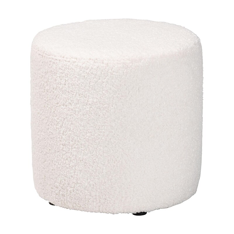 Baxton Studio Tori Fabric Ottoman, Ivory (220-12870-HiT) image 1