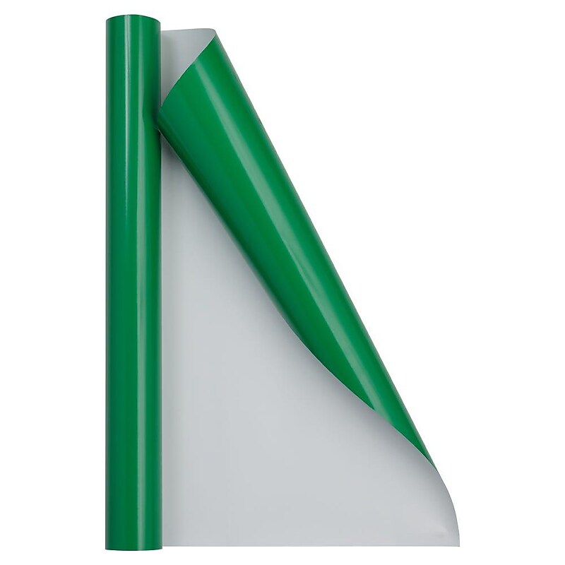 JAM Paper Short Mini Roll Wrapping Paper, 26.3 sq. ft., Green, 2/Pack(165S25263grg) image 1