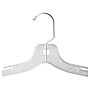 Nahanco 17" Plastic Middle Heavy Weight Dress Hanger, Clear, 100/Pack (505)~#|#~15FED56D-BA19-42A1-8FEDB4FEA5663DC0_sc7