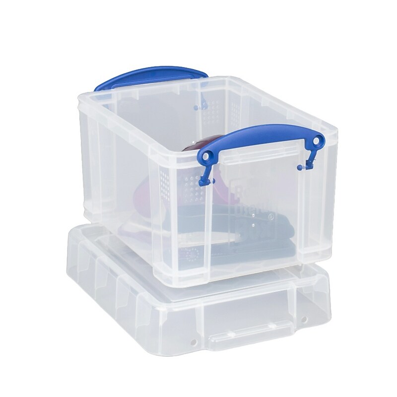 Really Useful Box 3 Liter Snap Lid Storage Bin, Clear (3L CL) image 1