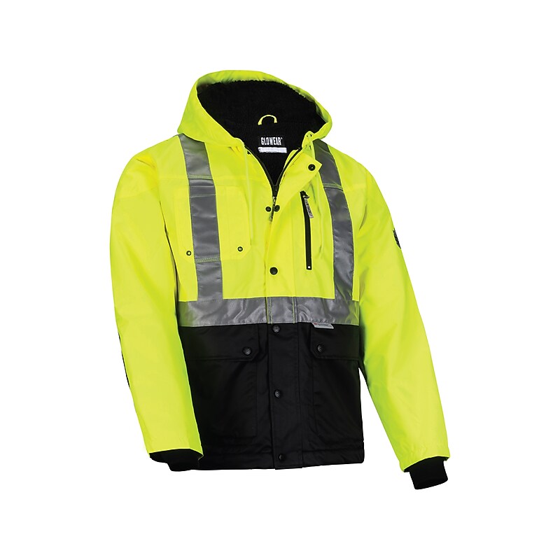 GloWear 8275 Heavy-Duty High-Visibility Workwear Jacket, M,Black ()