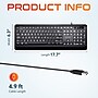 Delton KB20 Large Button/Key Keyboard with Backlight, Black (DBKBG20)~#|#~16076B60-59A0-48A5-BFE70FDCF4EF04B1_sc7