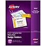 Avery Secure Top Heavy Duty Hanging Style Name Badge Holders, 3" x 4", Clear Landscape Holders, 100/Box (2922)~#|#~1607DA11-A24D-437B-BDAB4741971FF619_sc7