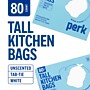 Perk™ 13 Gallon Kitchen Trash Bag, 28" x 24", Low Density, 0.9 mil, White, 80 Bags/Box (PK56749)~#|#~160B8169-B2C9-4404-B45FDB87E663F3DA_sc7