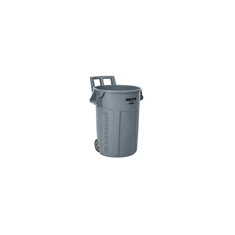 Rubbermaid Resin Indoor/Outdoor Trash Can, 32 Gallon, Gray (RCP2179403) image 1