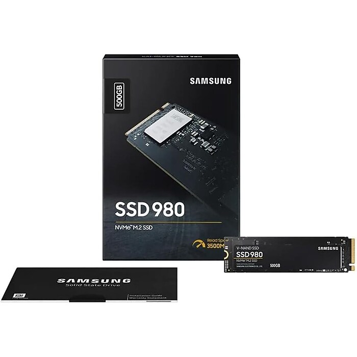 Samsung 980 500GB M.2 PCIe Gen3 NVMe Internal Solid State Drive, V
