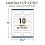 Avery Dissolvable Rectangle Multipurpose Labels, 1.5" x 2.75", Off-white, 50/Pack (94230)~#|#~1611749F-CAAE-4903-93C1E4789C0AE45D_sc7