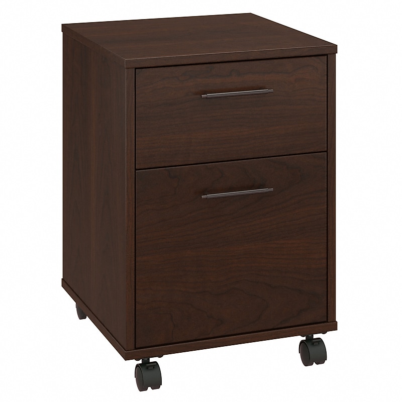 Bush Furniture Key West 2-Drawer Mobile Vertical File Cabinet, Letter Size, Lockable, Bing Cherry (KWF116BC-03) image 1