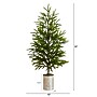 Nearly Natural Artificial Real Touch Norfolk Island Pine in Christmas Tin Metal Planter, 32" (T5388)~#|#~161A8FD8-F82D-48EA-B13E3EA3F23E0733_sc7