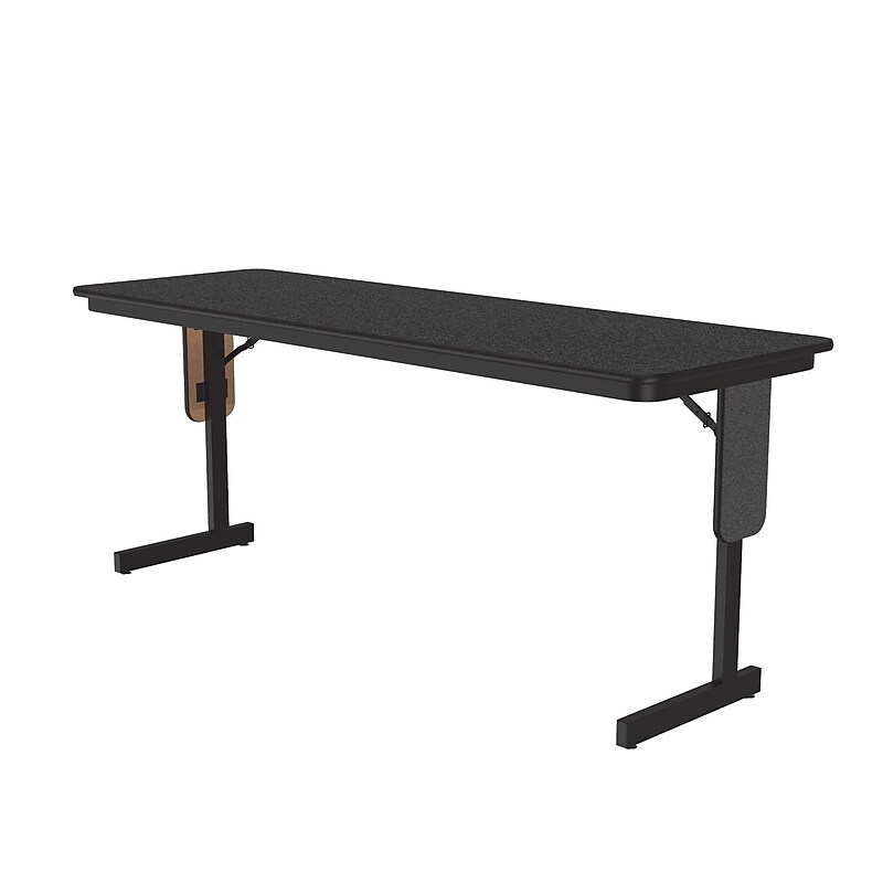 Correll 72"W x 24"D Training Room Table, Laminate, Black Granite (SP2472TF-07) image 1