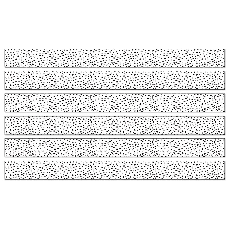 Carson Dellosa Education We Belong Straight Borders Per Bundle, 3"x 3', Black Dots, 6/Bundle (CD-108495-6) image 1