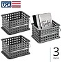 iDESIGN Small Stackable Plastic Storage Bin, Gray, 3/Pack (29404M3)~#|#~1620326C-0132-4782-8EF5397FF735D322_sc7