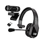 Delton 20X Wireless Noise Canceling Bluetooth Mono Headset with Auto-Pair USB Dongle and Webcam, 3.5mm (DBTHEAD20XBTDLCAM)~#|#~16253FE2-3DDB-41E9-8361661368FA8EBD_sc7
