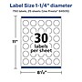 Avery Laser/Inkjet Round Multipurpose Labels, 1.25" Dia., 750 Labels/Pack (94505)~#|#~16280146-4D8D-475E-BEDA9362C8D4102F_sc7