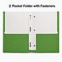 Staples School Grade 2‑Pocket Folders with Fasteners, Green, Letter‑Size Durable Classroom & Office File Folders, 25/Box~#|#~162A1FFB-6E79-40BC-825572B73ADB37E3_sc7
