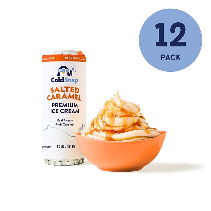 ColdSnap Premium Salted Caramel Ice Cream Mix, Single Serve Pods