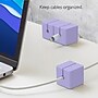 Function101 Cable Blocks, Magnetic Cable Organizers, Purple, 3/Pack (F101-CBXP3)~#|#~162D9C3F-E741-43C9-B994868114DDACE2_sc7