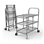 Luxor 3-Shelf Collapsible Wire Multi-Purpose Utility Cart, Chrome (WSCC-3)~#|#~163CC3A2-BB34-4313-A0BF1DFAD0AE7AE8_sc7