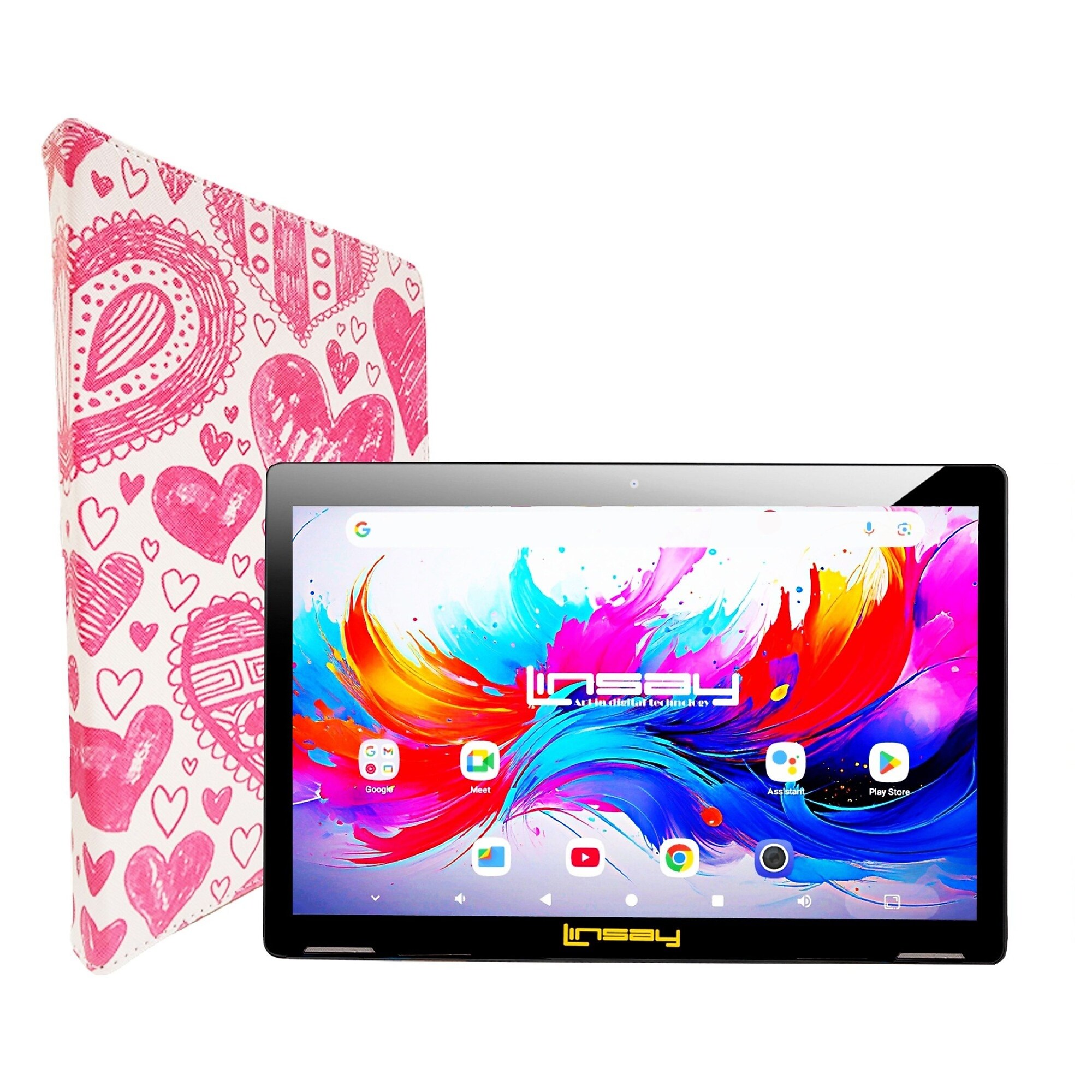 Linsay F10 Series 10.1″ Tablet, Wi-Fi, Octa Core, 256GB eMMC, Android 15, with Love Case (F10XIPGCLOVPLUS) Sansujyuku sansujyuku.com