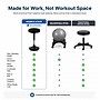 Uncaged Ergonomics Wobble Stool Armless Fabric Active Stool, Black (WSB)~#|#~1641A41C-4F1E-47B9-A22A1ED569DF26FF_sc7
