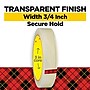 Scotch Transparent Clear Tape Refill, 0.75" x 72 yds., 3" Core, Clear, 2 Rolls/Pack (600-2P34-72)~#|#~16443D88-1641-4CB8-8E7CDEC15BDFFD43_sc7