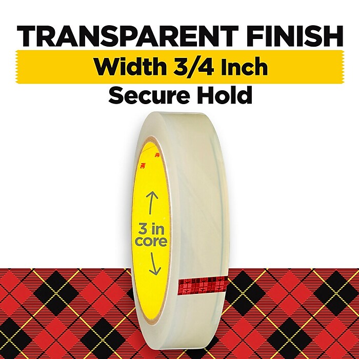 Scotch Transparent Clear Tape Refill, 0.75 Scotch Transparent Clear Tape Refill, 0.75