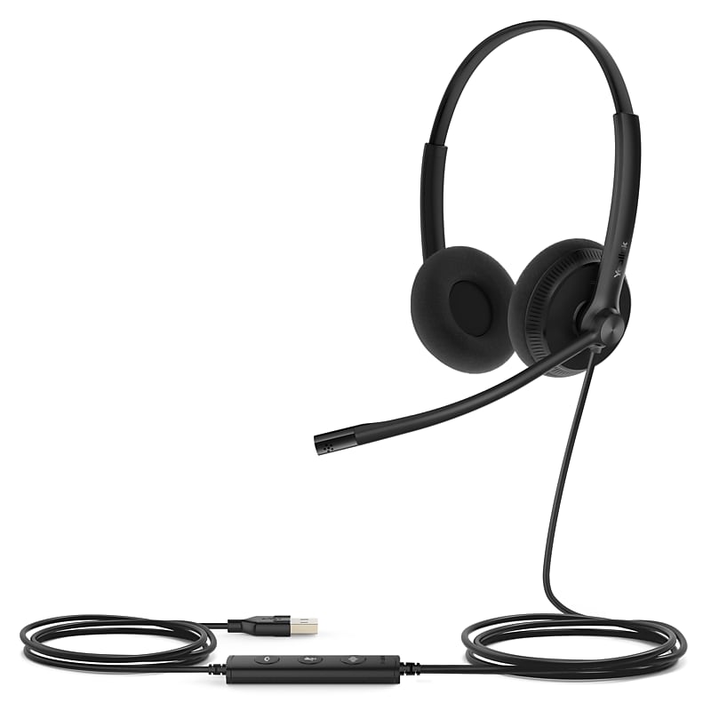YeaLink UH34 USB-A Noise Canceling Stereo Phone & Computer Headset, UC Certified (1308049) image 1