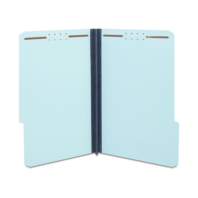 Staples® 60% Recycled Pressboard Classification Folder, 2" Expansion, Legal Size, Light Blue, 25/Box (ST384870-CC) image 1
