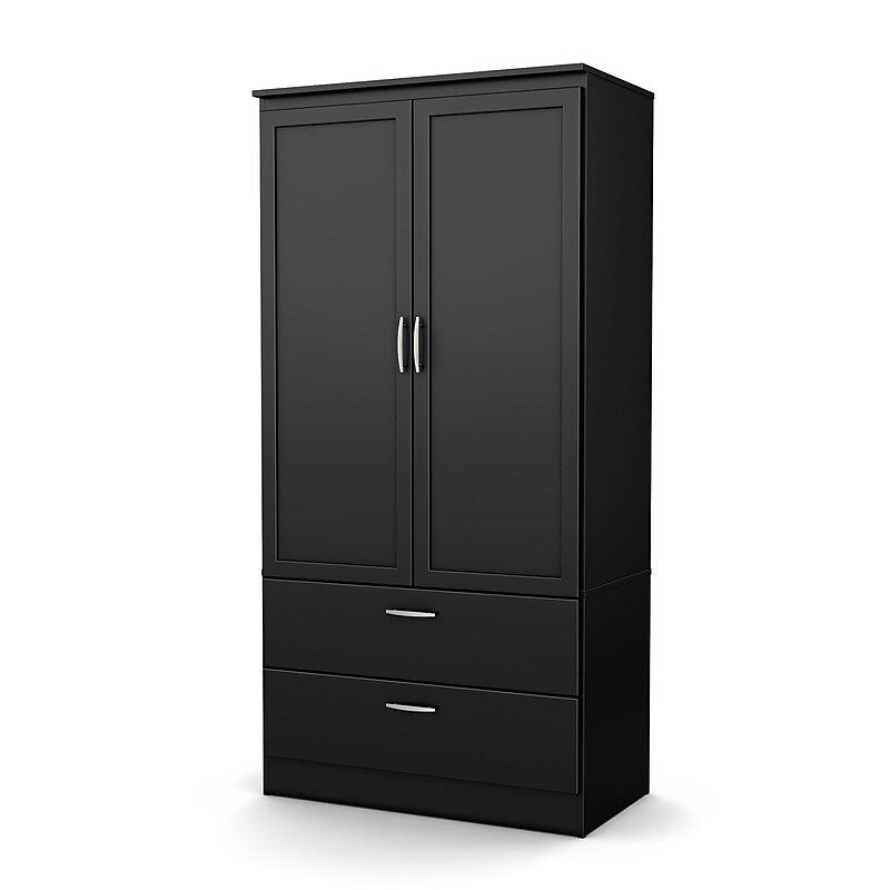 South Shore Acapella Wardrobe Armoire, Pure Black (5370038) image 1