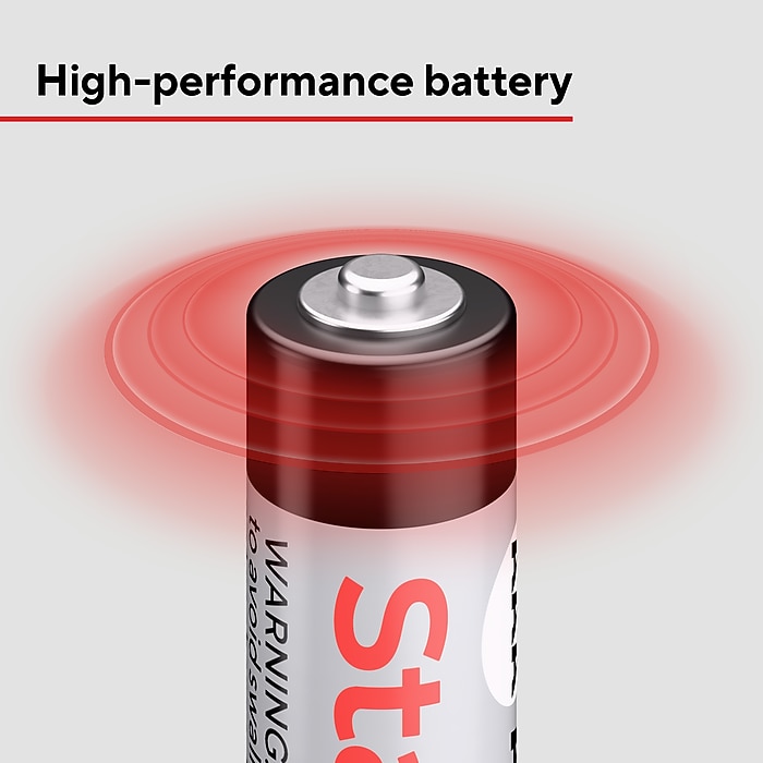 Staples TECH AAA Alkaline Batteries, 24-Pack, Long-Lasting Power