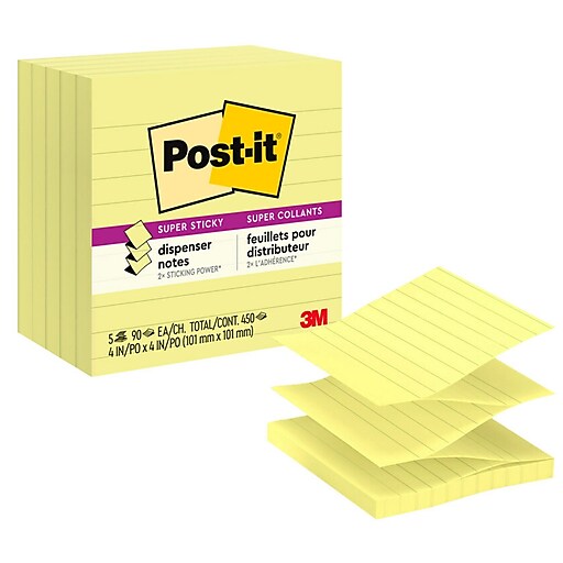 Post it Super Sticky Note Pads, 2 x 2, 90 count - 8 pack