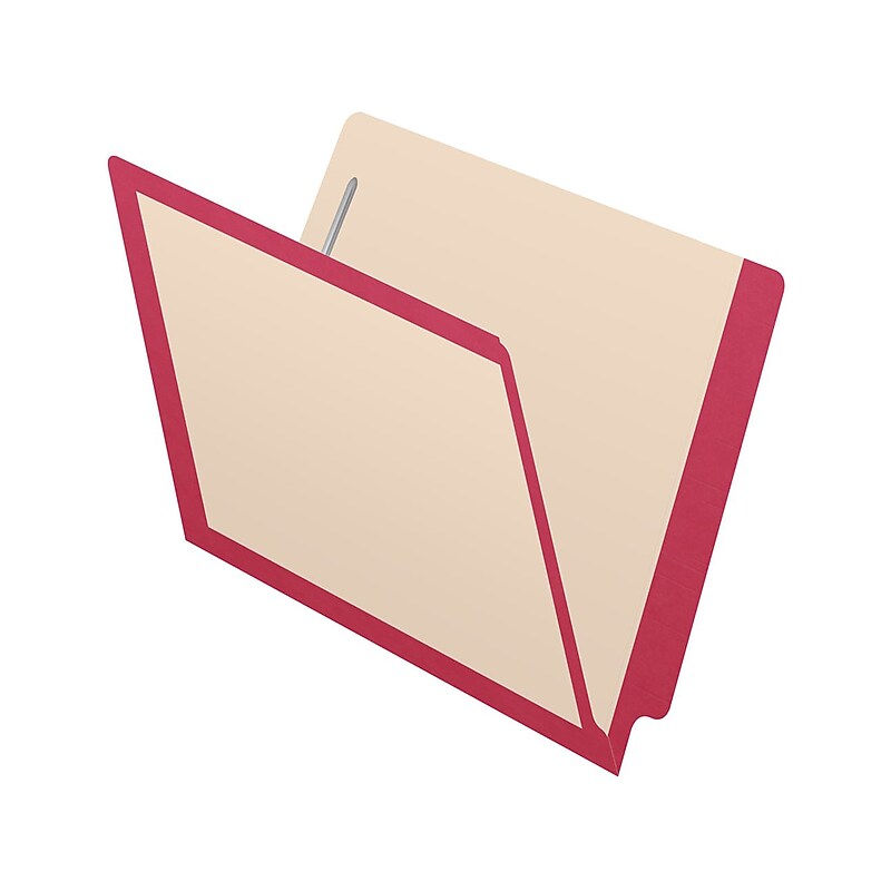 Medical Arts Press Reinforced End Tab File Folder, Straight-Cut, Letter Size, Manila/Red, 50/Box (S-09473-RED) image 1