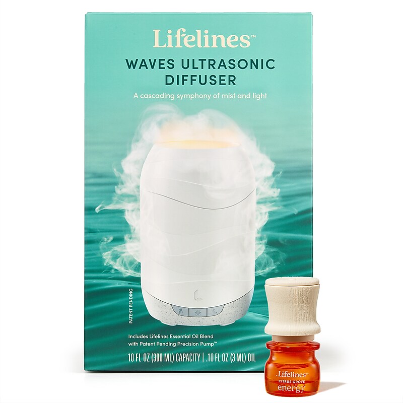 Lifelines Citrus Ultrasonic Aromatherapy Oil Ultrasonic Diffuser, 10 Fl oz. (11-1107) image 1